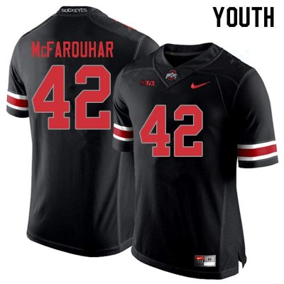 Youth Ohio State Buckeyes #42 Lloyd McFarquhar Blackout Nike NCAA College Football Jersey Best WTA6544KG